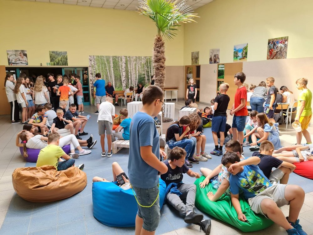 Obrazek przedstawia patio Filii UŁ w TM