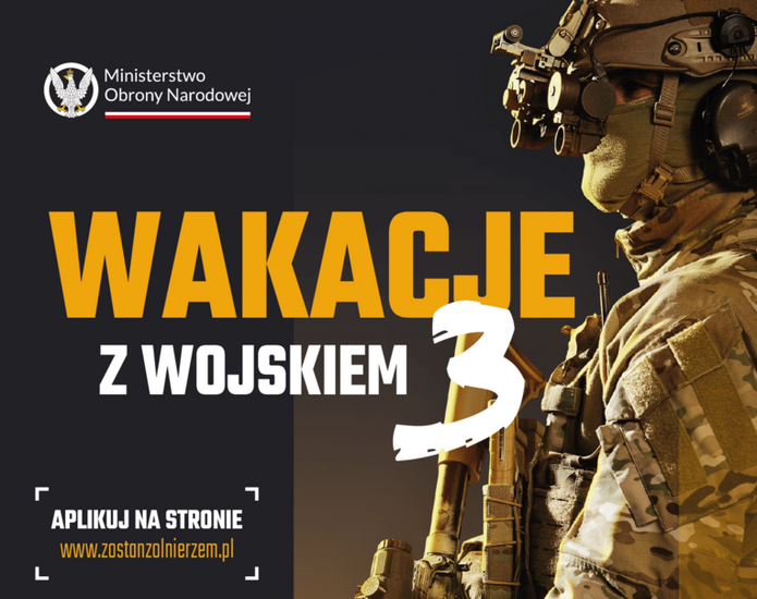Plakat wakacje z wojskiem 3 
